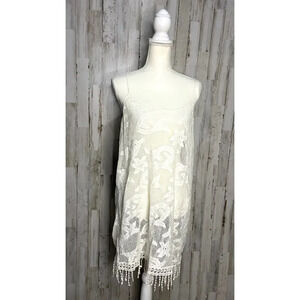 Aerie Women's Medium‎ Ivory Lace Hi-Low Swimsuit Coverup Dress